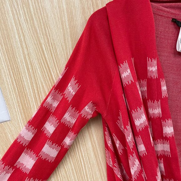 BCBGMAXAZRIA red print open cardigan size xs/s - Picture 2 of 5